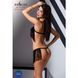 Комплект белья KASSANDRA SET OpenBra black L/XL - Passion Exclusive: лиф из бахромы, трусики-юбка 109126 фото 3