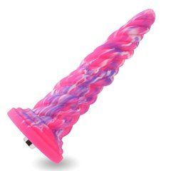 Фантазійний фалоімітатор 10.12&Prime; для секс-машин Hismith Silicone Dildo rose Monster Series, KlicLok 104197 фото