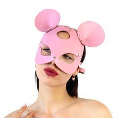 Кожаная маска мышки Art of Sex - Mouse Mask, цвет Розовый 107667 фото