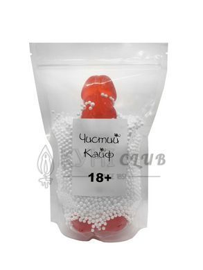 Мило у формі пеніса Чистий Кайф Red size XL, крафтове мило-член, натуральне 101338 фото