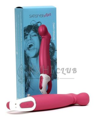 Потужний вібратор Satisfyer Vibes Petting Hippo з гнучким стовбуром, літій силікон, 12 режимів 101218 фото