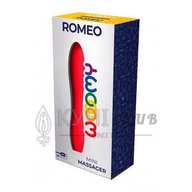 Мини-вибратор Wooomy Romeo, очень мощный, 10 режимов работы 105390 фото