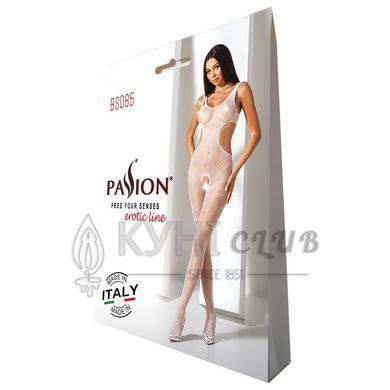Еротичний бодістокінг з малюнком Passion BS085 white 102604 фото
