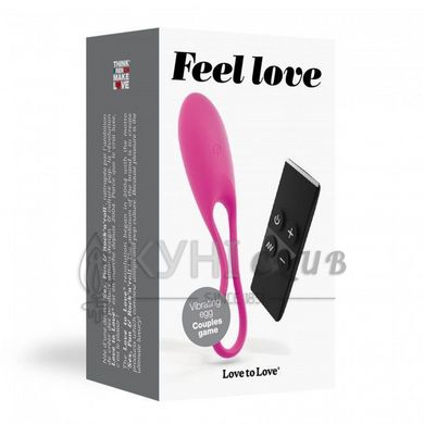 Виброяйце Love To Love Feel Love Pink з пультом ДК та регулюванням інтенсивності 108868 фото