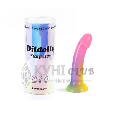 Дилдо с градиентом и блестками Love To Love Dildolls &mdash; Stargazer, ультрамягкий 107034 фото
