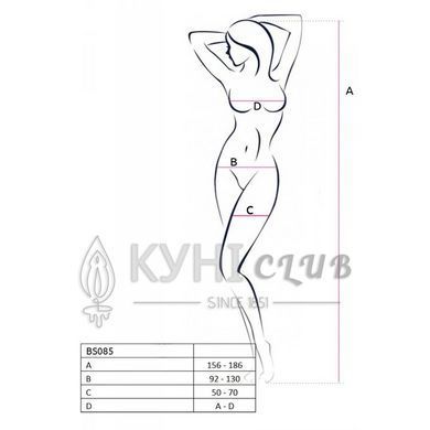 Еротичний бодістокінг з малюнком Passion BS085 white 102604 фото