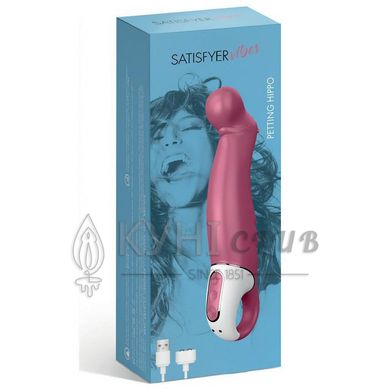 Мощный вибратор Satisfyer Vibes Petting Hippo с гибким стволом, литой силикон, 12 режимов работы 101218 фото