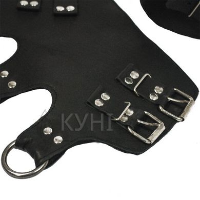 Поножи манжеты для подвеса за ноги Leg Cuffs For Suspension из натуральной кожи, цвет черный 103115 фото