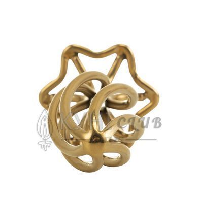 Металева анальна пробка LOCKINK SEVANDA Hollow Spiral Golden, L, золотиста, діаметр 3,9 см 110043 фото