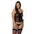 Сетчатый корсет из экокожи Passion MALWIA CORSET 6XL/7XL black, с люверсами и съемными пажами 105020 фото