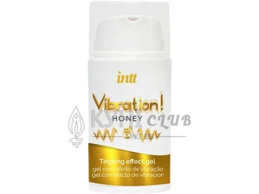 Рідкий вібратор Intt Vibration Honey (15 мл), густий гель, дуже смачний, діє до 30 хвилин 109610 фото