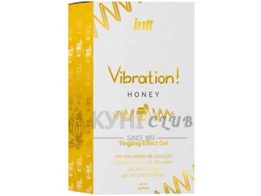 Рідкий вібратор Intt Vibration Honey (15 мл), густий гель, дуже смачний, діє до 30 хвилин 109610 фото