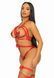 Портупея-тедді з ременів Leg Avenue Studded O-ring harness teddy L Red, екошкіра 106550 фото 4