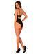Прозрачное боди Obsessive Selinne teddy M/L Black, мелкая сетка, двойные бретели 106667 фото 7