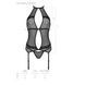 Корсет с пажами PassionSATARA CORSET L/XL red, стринги, кружево, застежки спереди и сзади 106348 фото 5