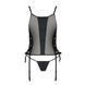 Сетчатый корсет из экокожи Passion MALWIA CORSET 6XL/7XL black, с люверсами и съемными пажами 105020 фото 3