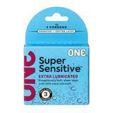 Презервативы ONE Super Sensitive, 3 шт, гладкие, с дополнительной смазкой, картонная упаковка 109831 фото
