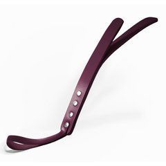 Паддл двошаровий Feral Feelings Leather Mini Paddle Burgundy, натуральна шкіра, burgundy 106240 фото