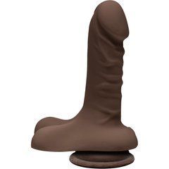 Фалоімітатор Doc Johnson The D - Super D - 6 Inch With Balls - ULTRASKYN - Chocolate, діаметр 3,8 см 103962 фото