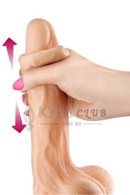 Фалоімітатор із рухомою крайньою плоттю Real Body &mdash; Real Max, діаметр 4,3 см, TPE 100040 фото