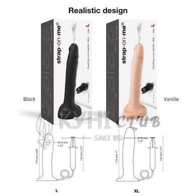 Фалоімітатор, що кінчає Strap-On-Me Squirting Cum Dildo Realistic Flash, діам. 3,9 см, силікон 107035 фото