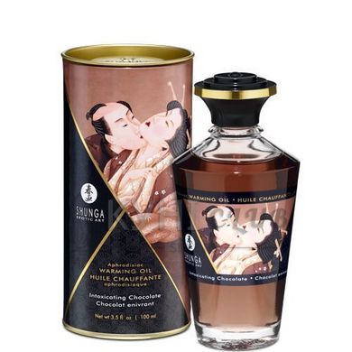 Розігрівальна олія Shunga Aphrodisiac Warming Oil – Intoxicating Chocolate (100 мл) без цукру 109306 фото