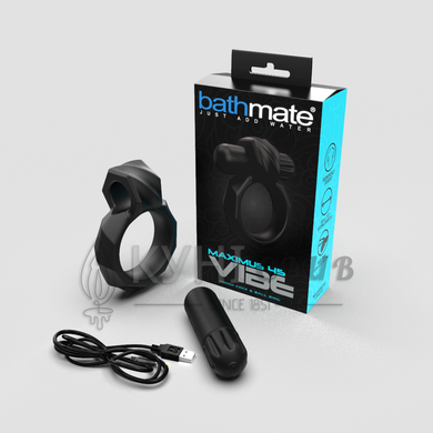 Ерекційне кільце з віброкулею Bathmate Maximus VIBE 45mm, Чорне 105482 фото