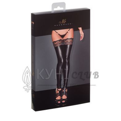 Панчохи з мокрим ефектом Noir Handmade F135 Powerwetlook stockings, XL, без мисків 108016 фото