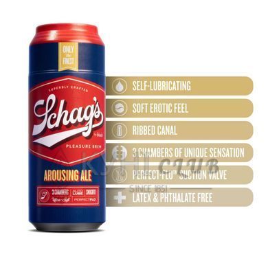 Мастурбатор &ndash; банка пива Blush Schag's Arousing Ale Masturbator &ndash; Frosted, самозмащуваний, вакуум 106855 фото