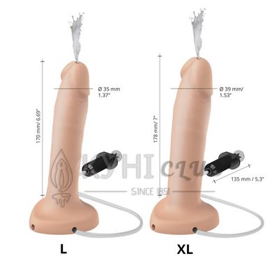 Фалоімітатор, що кінчає Strap-On-Me Squirting Cum Dildo Realistic Flash, діам. 3,9 см, силікон 107035 фото