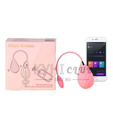Смарт-віброяйце Magic Motion Sundae Pink 105075 фото