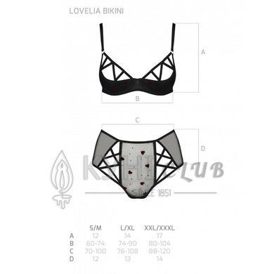 Эротический комплект с рисунком LOVELIA BIKINI black L/XL - Passion 102607 фото
