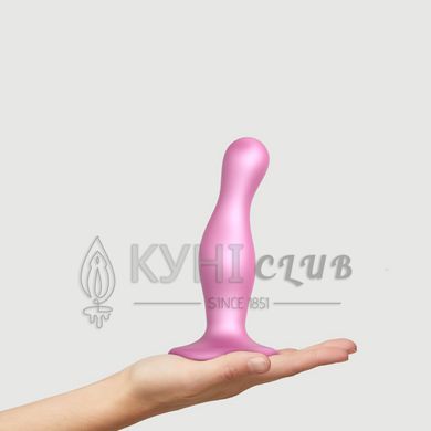 Насадка для страпона Strap-On-Me Dildo Plug Curvy Rose Dragee Metallic M 105795 фото