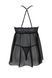 Пеньюар Passion KERRIA CHEMISE black, XXL/XXXL, мереживний верх, трусики в комплекті 108512 фото 4