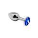 Металлическая анальная пробка с кристаллом Alive Mini Metal Butt Plug Blue S 103927 фото 1