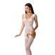Сітчастий бодістокінг Passion BS062 One Size, White, комбінезон, імітація панчіх, відкритий доступ 100756 фото 1
