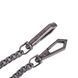 Нашийник з повідцем LOCKINK Tied Collar with Leash Set, чорний, ланцюг зі шкіряною петлею та карабін 109988 фото 8