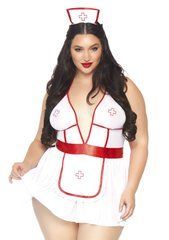Костюм медсестри Leg Avenue Nightshift Nurse XL/XXL, сукня, трусики, шапочка 105864 фото