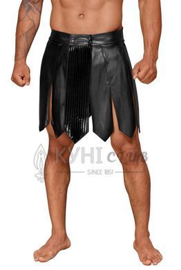 Мужская юбка гладиатора Noir Handmade H053 Eco leather men's gladiator skirt, S, экокожа 108067 фото