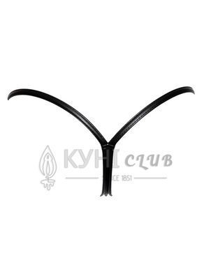 Трусики з мокрим ефектом Noir Handmade P008 Powerwetlook panty with gold clasp, S, на застібках 108169 фото