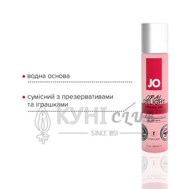 Гель для оральних пестощів JO Oral Delight — Strawberry Sensation (30 мл), ефект холод-тепло 108986 фото