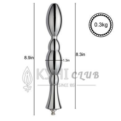 Металевий анальний плаг для секс-машин Hismith Bullet Anal Toy, система KlicLok 104199 фото