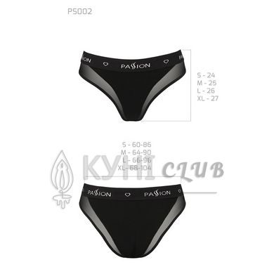 Трусики с прозрачной вставкой Passion PS002 PANTIES black, size L 102186 фото