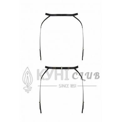 Пояс-стрепы с подвязками для чулок MEGGY GARTER BELT black L/XL - Passion Exclusive 101801 фото