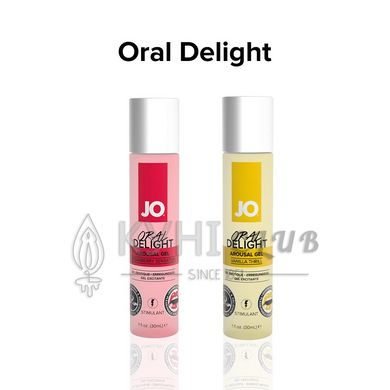 Гель для оральних пестощів JO Oral Delight — Strawberry Sensation (30 мл), ефект холод-тепло 108986 фото