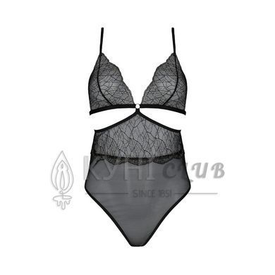 Боди Passion AMBERLY BODY 6XL/7XL black, ассиметричный крой, кружевной лиф, золотая нить 104962 фото