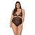 Боди Passion AMBERLY BODY 6XL/7XL black, ассиметричный крой, кружевной лиф, золотая нить 104962 фото