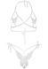 Еротичний комплект з відкритою чашкою Leg Avenue Open cup bra and pearl panty One Size White 107172 фото 5