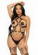 Портупея-тедді з екошкіри Leg Avenue Heart ring harness teddy M, Black, підвіска-сердечко, ланцюги 106552 фото 4