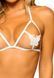 Еротичний комплект з відкритою чашкою Leg Avenue Open cup bra and pearl panty One Size White 107172 фото 3